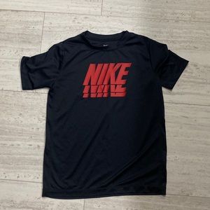 Red and black silky Nike t shirt gently used